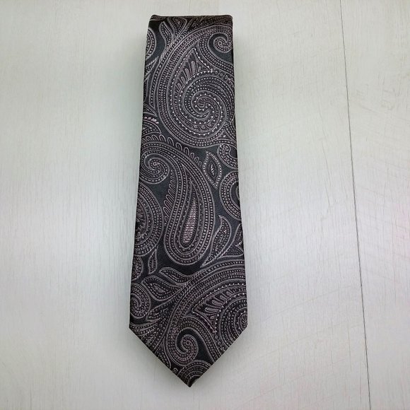 Banana Republic Other - Banana Republic Black and Silver Paisley Silk Tie